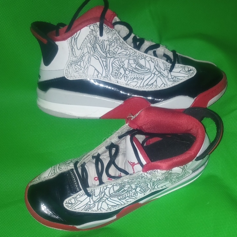 Jordan Kids Sneakers in Red, Black, and White